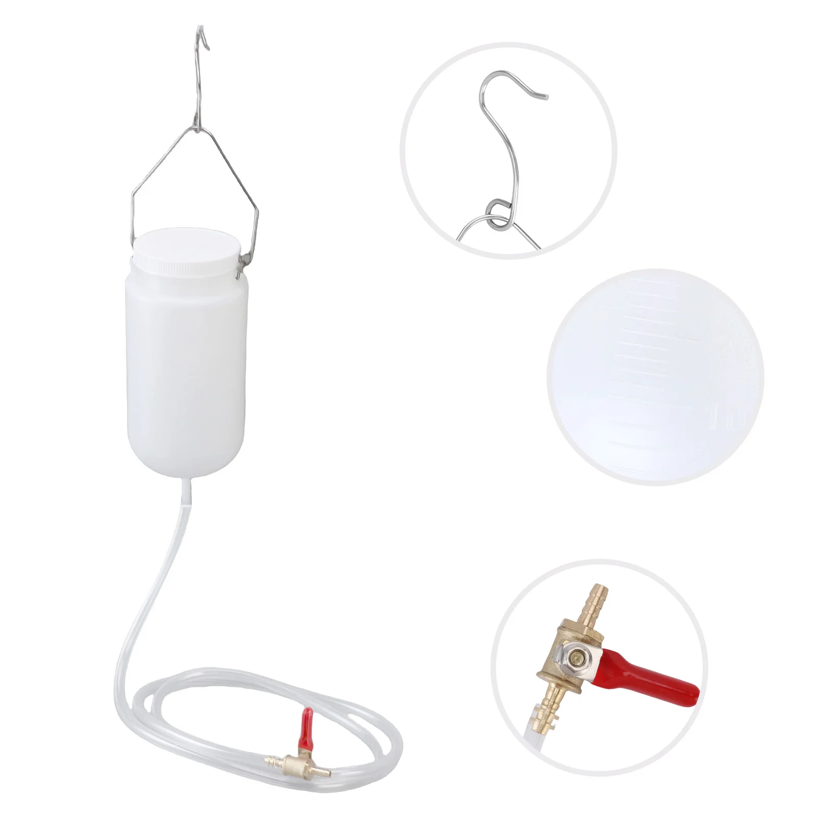 Auxiliary Fuel  1L Auxiliary Fuel  with Fuel Hose and Cut Off Valve Smoother  for Long Distance Cycling Traveling