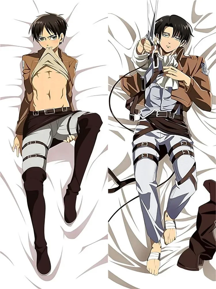 Shingeki no Kyojin Dakimakura Anime Pillowcase Attack on Titan Eren Jaeger Ackerman Levi Ymir Hugging Body Pillow Cover