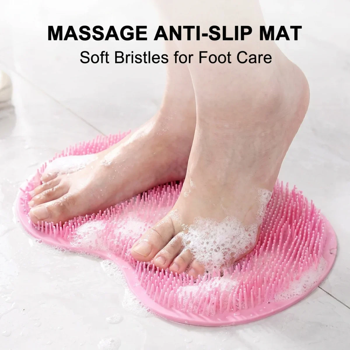 Silicone Foot Scrubber Mat Han - Non Slip Bath Mat recension och pris