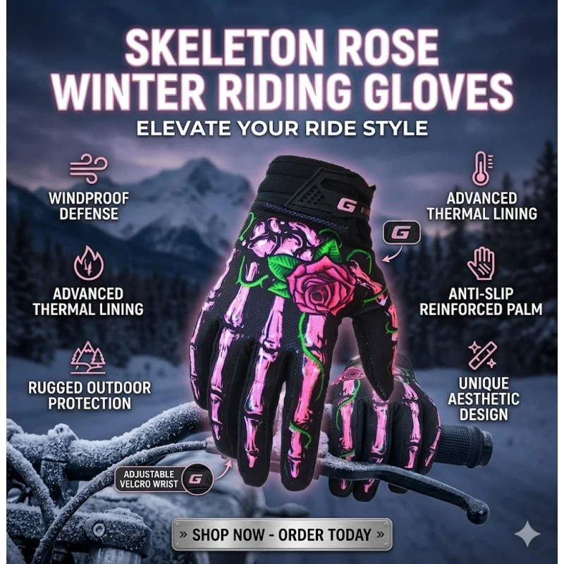 

Thermal Winter Motorcycle Gloves Full Finger Windproof Cycling