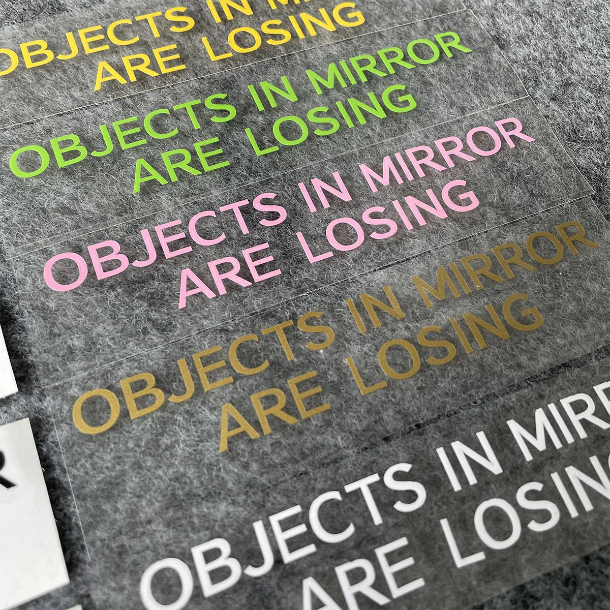 objects in mirror are losing Rearview Mirror Decorative Sticker Fun Motorcycle/Car Vinyl Sticker