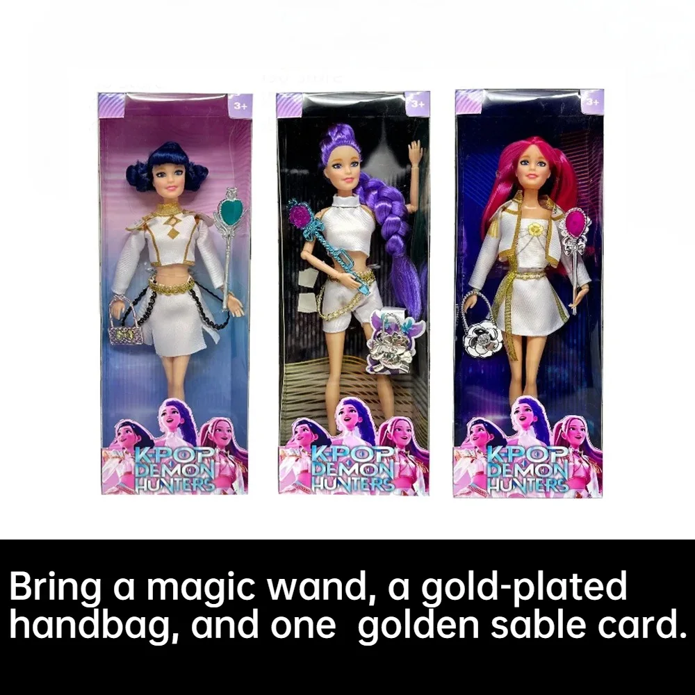 2026 New K-pop Demon Hunters Rumi Mira Zoey Sussy New Hot Action Figurine BJD Doll Collectible Toy Gift for Fans