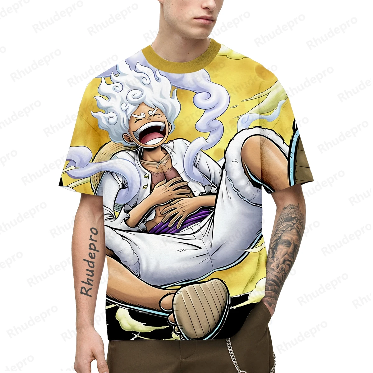 One Piece 2024 New Anime Monkey D. Para hombre Luffy 3D Printing Role Play, camisetas de calle para mujeres y niños, Unisex, de gran tamaño