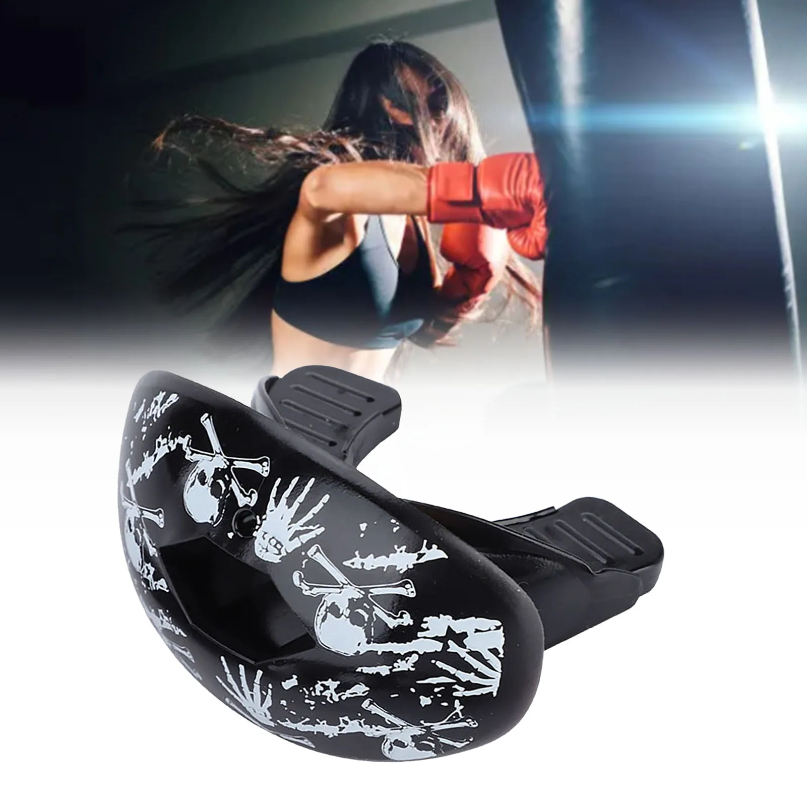 ZK30 Protetor de dentes protetor bucal TPR de qualidade alimentar para boxe, futebol, rugby, esportes