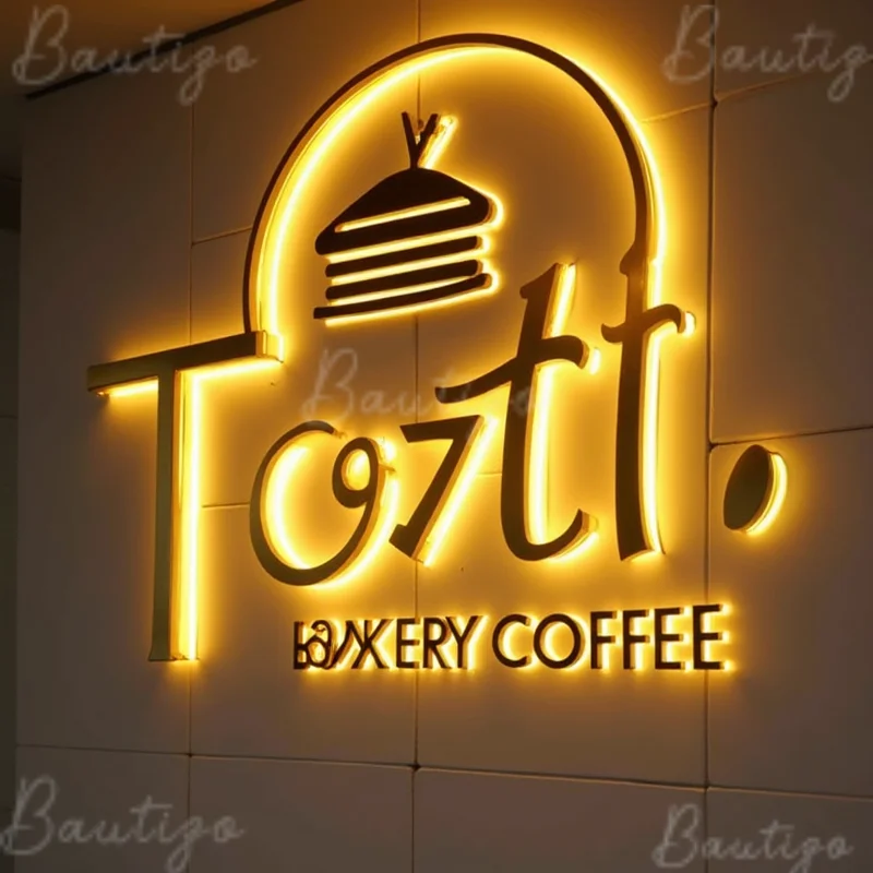 

Custom 3D Metal LED Backlit Letters Sign For Outdoor Business Storefront Waterproof Advertising Display