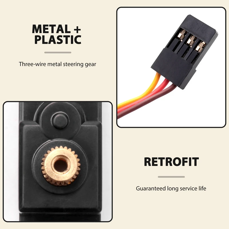 Three Wire Metal Gear Servo For Wltoys 144001 A959-B A979-B RC Off Road Car RC Car Upgrade Spare Parts Accessories