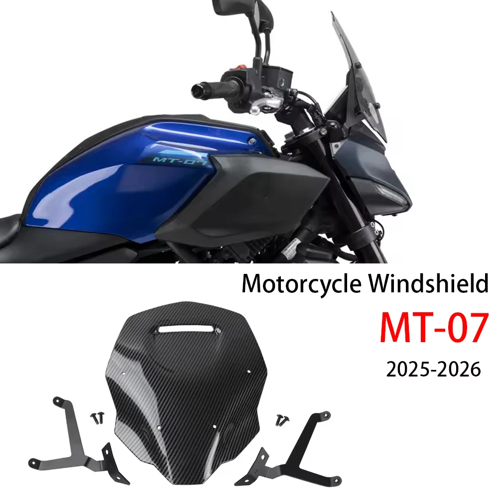 

For YAMAHA MT-07 Gen4 Motorcycle Windshield Windscreen MT07 2025 2026 High Quality ABS Fairing Wind Deflector Visor MT 07