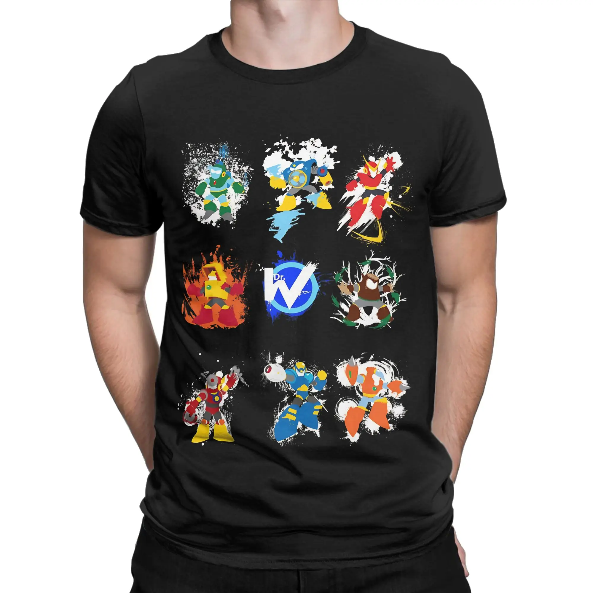 Robot of Mega Man  Essential Graphic Funny 100% Cotton T-Shirt megaman Tees Tops For Men
