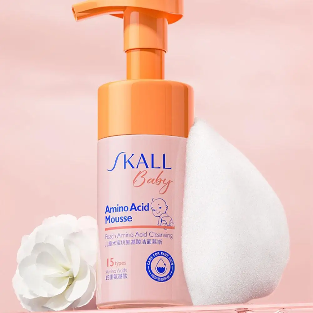 Mousse de limpieza Facial para niños, aminoácido, hidratación suave, limpieza profunda, limpiador Facial sin tensor, cuidado de la piel Facial