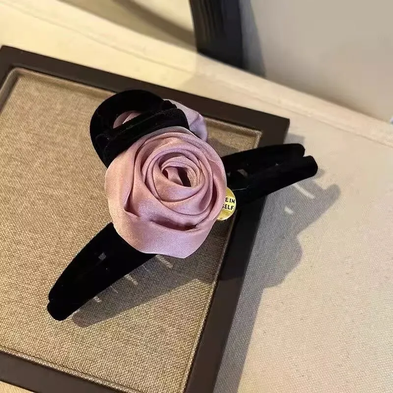 Floraler Schleifen-Greifclip für Damen, 2025, neues Retro-Temperament, Hinterkopf-Haifisch-Clip, Haarnadel, Kopfschmuck, Haarschmuck für Damen – Detail 11