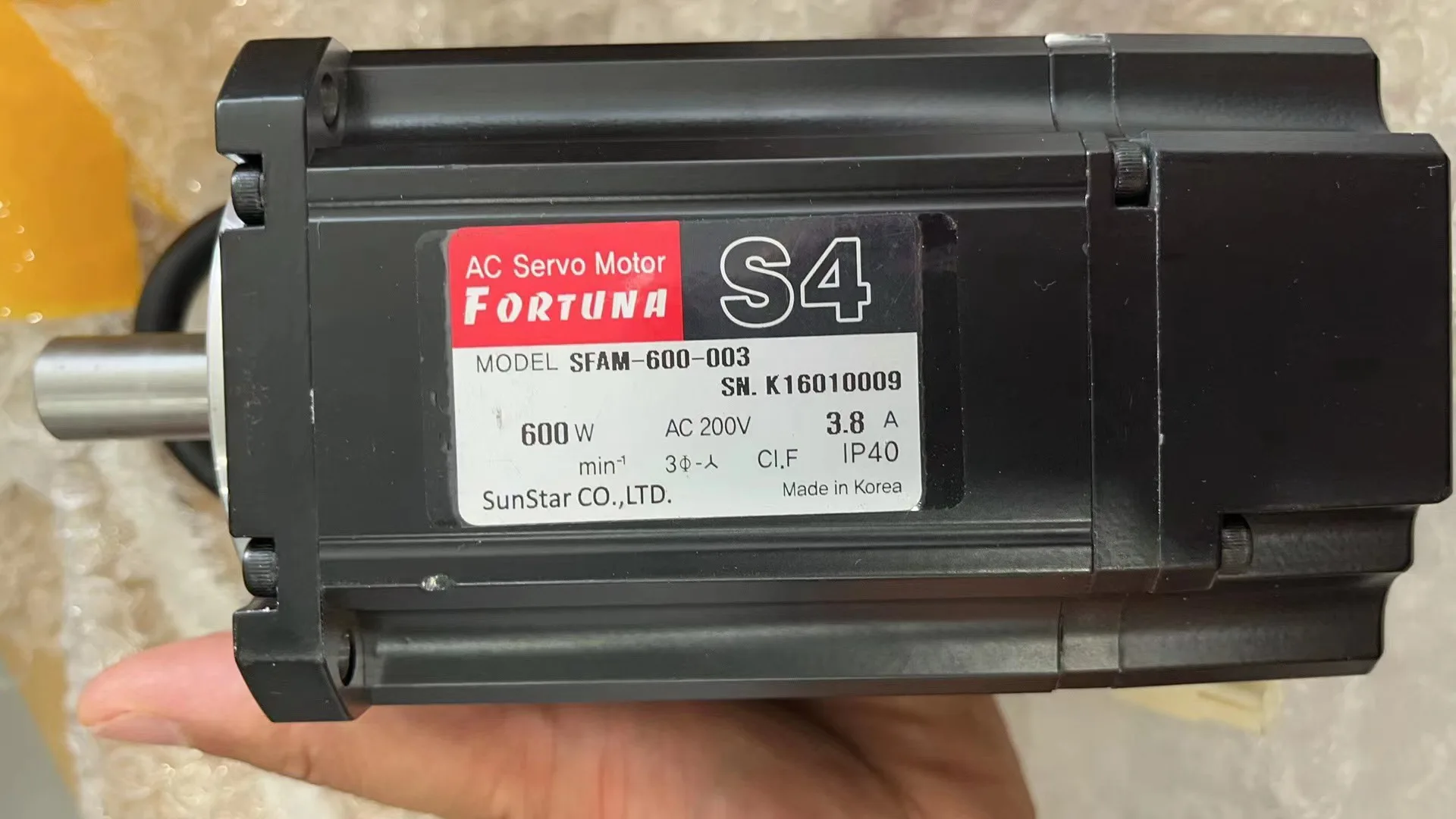 SWF Sunstar Embroidery Machine Spare Parts Genuine FORTUNA S4 Main Servo Motor Set Model SFAM-600-003