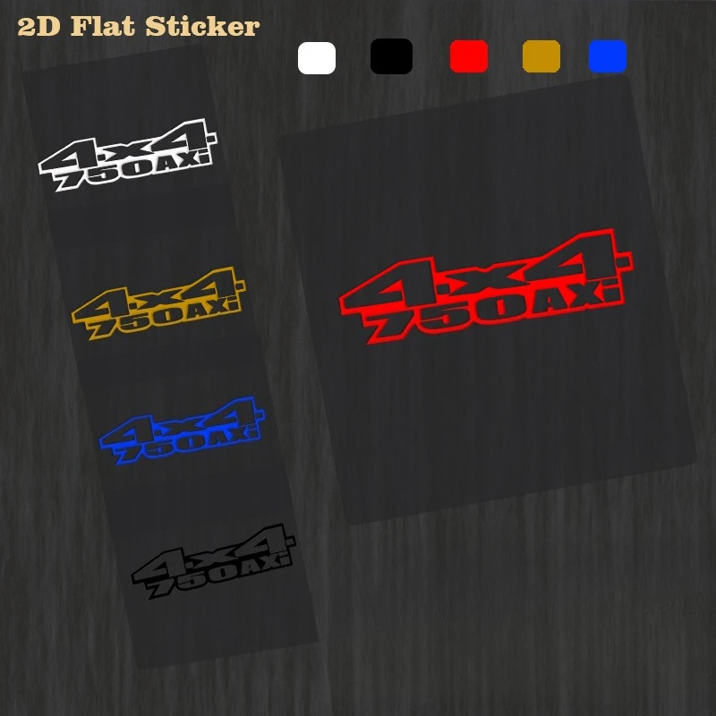 

2Pcs/Set (1 Large+1 Small) 4x4 750AXi Red Vinyl Decal Waterproof Durable Sticker for Car Side Rear Body Styling