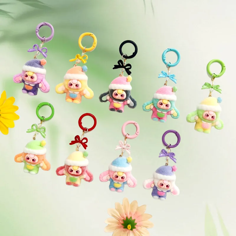 

Plush Baby Keychain Pendant Bowknot Bag Hanging Pendent For Mobile Phone Decor Charms Keyring Car Backpack Decor Gift