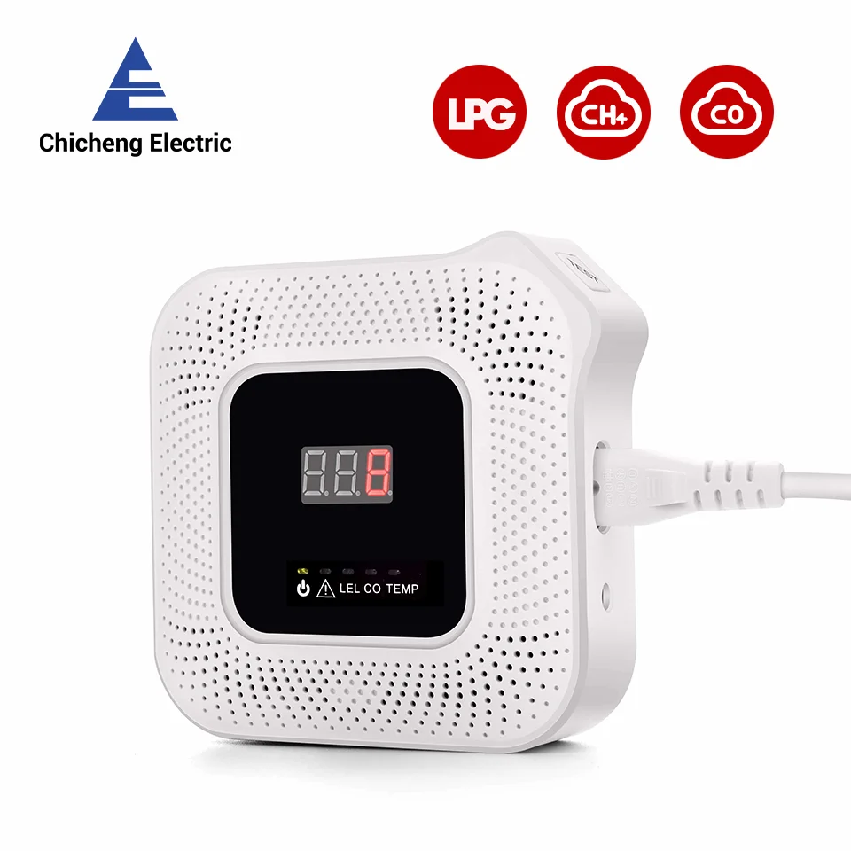 

HD8200 3 In 1 Gas Detectors Carbon Monoxide Detector Temperature Detection Smart Voice Reminder Natural Gas CH4 CO Home Kitchen