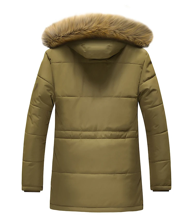 Men Winter Coat New Windproof Fleece Warm Thick Jacket Parkas Oversize Men Fashion Hooded Fur Collar Jacket Classic Casual Parka