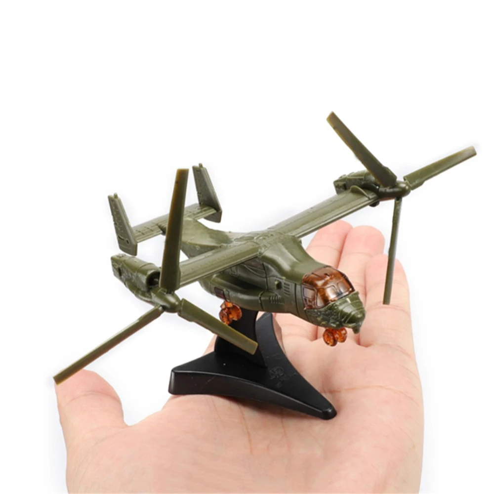 Mini Puzzle Toys 1/175 Scale V-22 Osprey V-22 Helicopter Aircraft Assembly Military Model Building Figure Gift