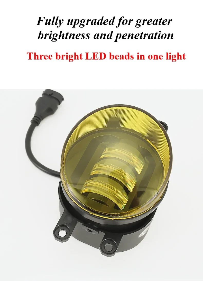 

Fog Light Assembly LED Golden Eye Spotlight Bulbs Headlight LED Fog Light Lamp Motification Accessory for 2010-2020 Toyota Prado