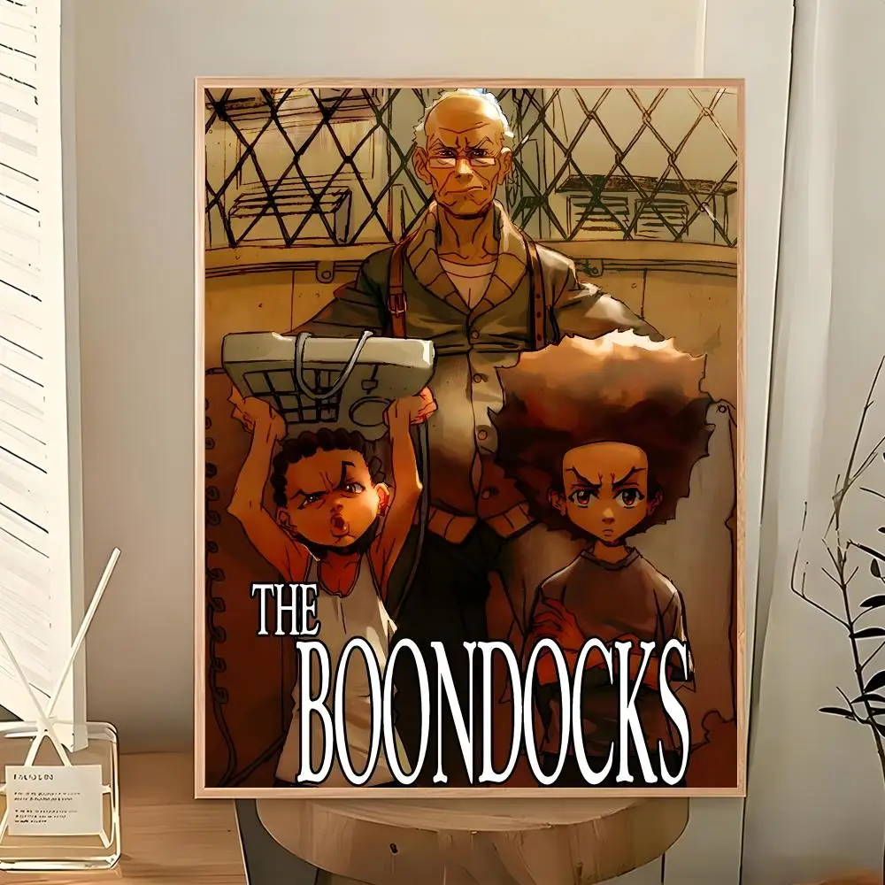 Animated Series Satire Cartoon The Boondocks Poster Wall Art Painting for Living Room Home Decoration and Holiday Gifts