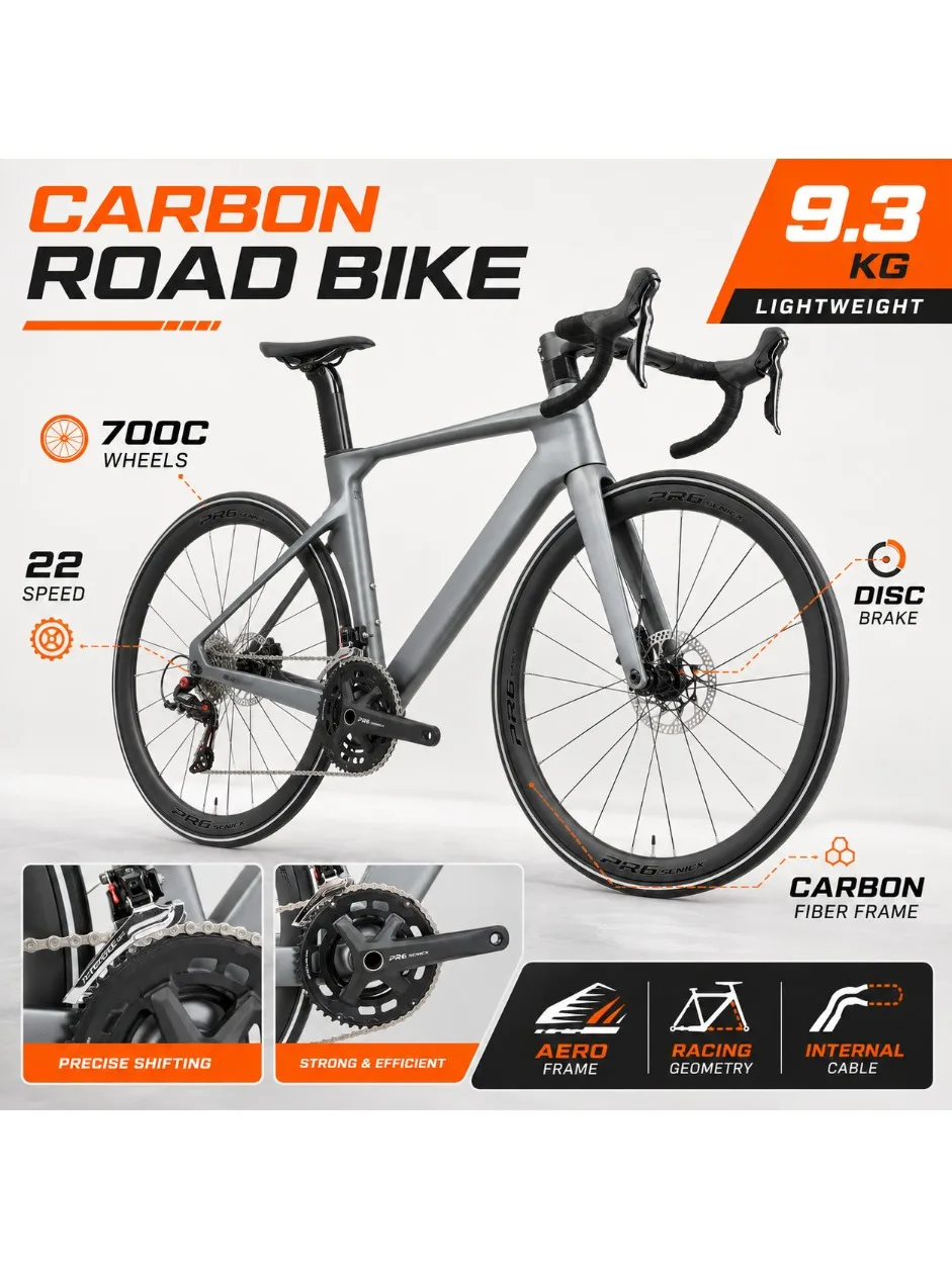 AliExpress NallonHU R10 Pro Carbon Fiber Road Bike 22 Speed 700C Racing Bicycle Disc Brake Aero Frame Lightweight Racing Cycling Bike for Adults