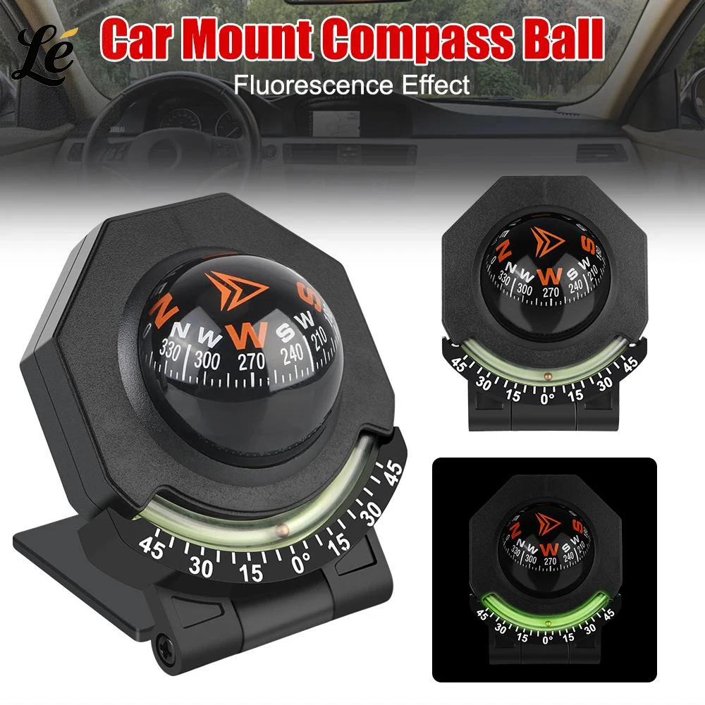 

:High Precision Vehicle Mounted Compass With Luminous Ball Multi Functional Navigation For Cars Boats And Interior Dashboards