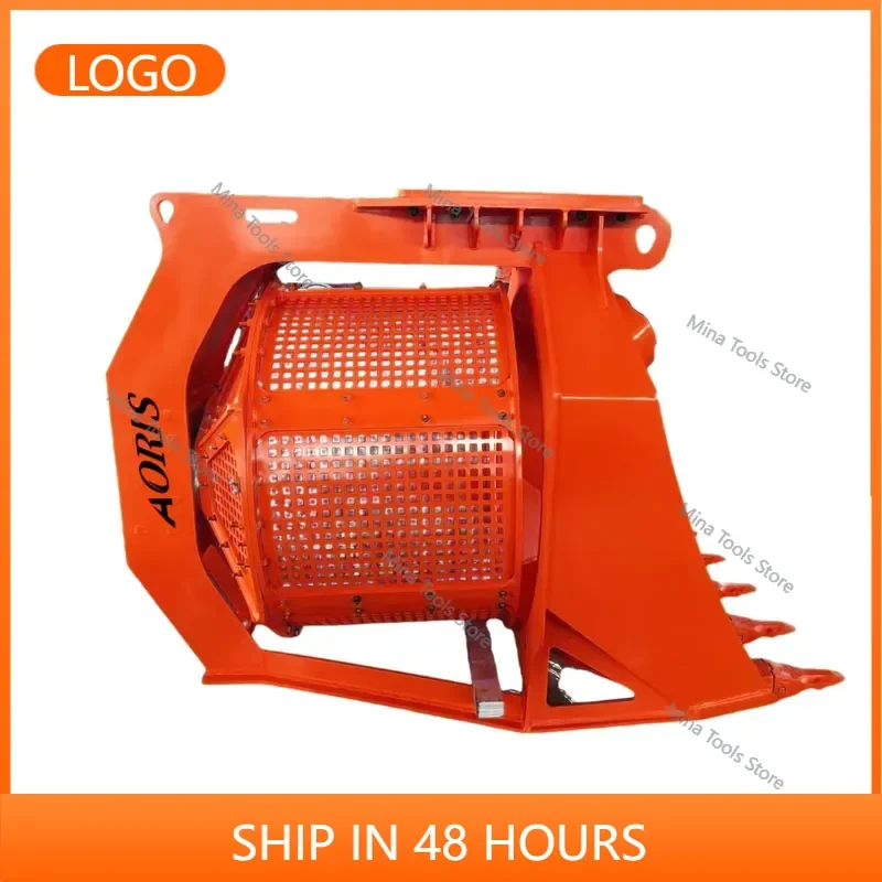 China Hydraulic Drive Motor Stone Rotary Screening Bucket for 12-16T Excavator