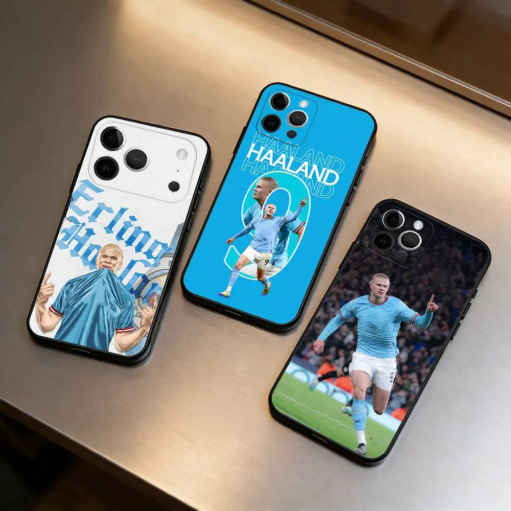 

Erling Haaland namber nine Phone Case For iPhone 17,16,15,14,13,12,11 Plus,Pro Max,Soft Silicone Black Cover