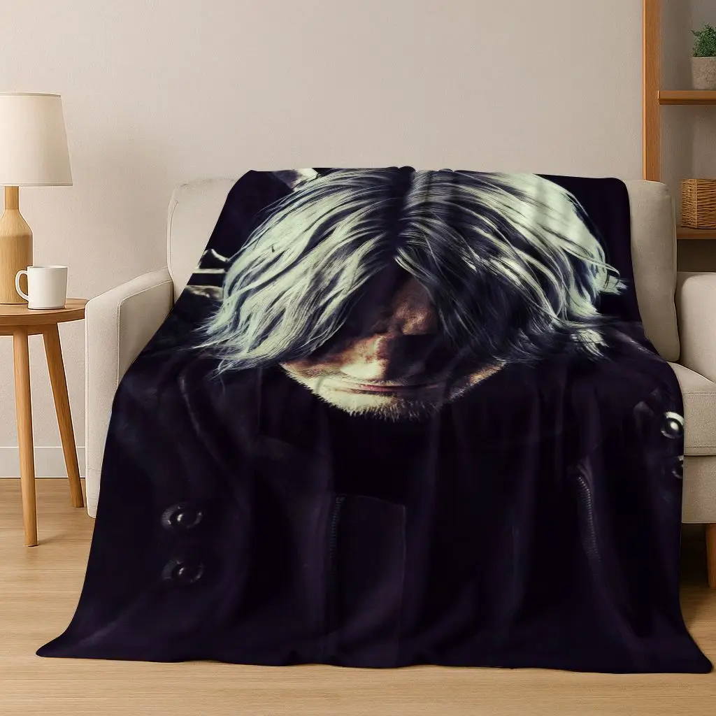 

3D D-Devil May Cry DMC Games Vergil Dante Flannel Blanket,Warm and Cozy Soft Throw Blanket for Home Bedroom Bed Sofa Kid Gift