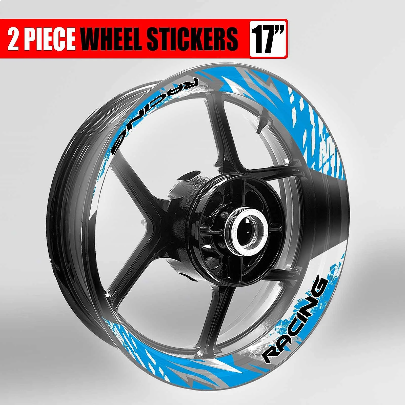 S02W Aqua 2-Piece Rim Wheel Decals For Bandit 1200 GSF1200 97-00