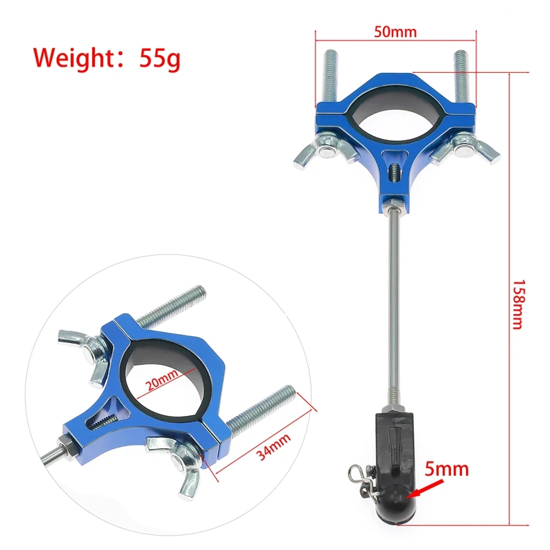 Varilla de tracción para remolque de acampada RC de acero, conexión y gancho de remolque, receptor de enganche de caída para 1/10 TRX4 TRX6 SCX10 II III Redcat Losi