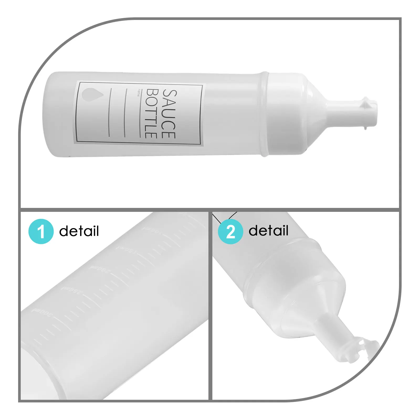 Ketchup Mustard Sauce Dispenser Condiment Even Dispensing PP+PE Sealed Versatile Usage Visual Capacity Waterproof