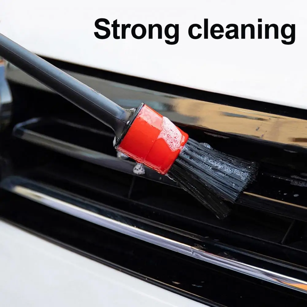 Brosse de nettoyage de voiture Premium, 6 pièces/ensemble, solide, légère, pour les détails de l'intérieur et de l'extérieur de la voiture