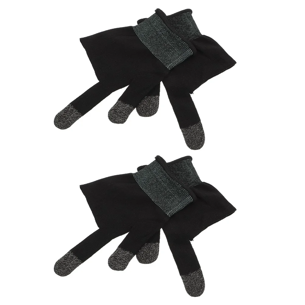 

1Pair Sweat Resistant Touch Screen Gloves High Sensitivity Gaming Finger Sleeves Comfortable Fit for Mobile Games