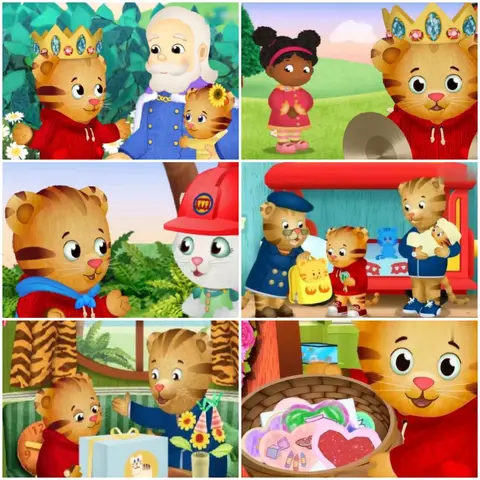 Cartoon Tiger D-Daniel Theme Party Decoration Backdrop Childhood Animation Kid Gifts Room Poster Background Shooting Banner Prop