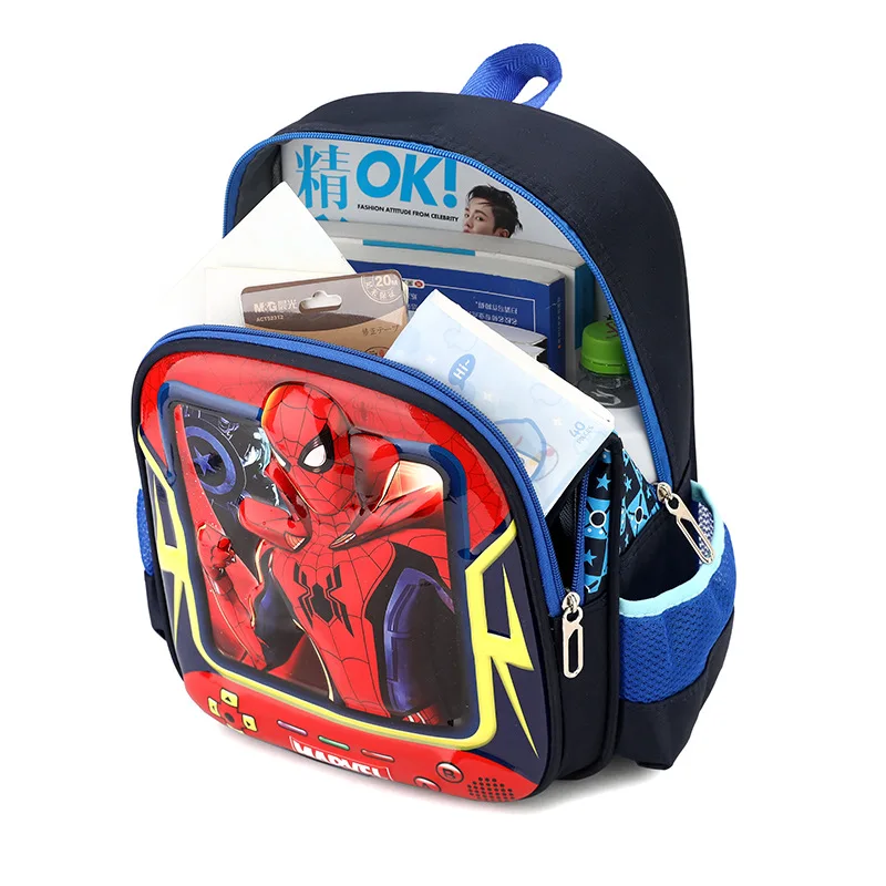 2023 New Spider Man Disney Frozen Elsa The Avengers Kindergarten Pupils Cartoon Schoolbag 3d Cartoon Backpack Trend Popular Bag