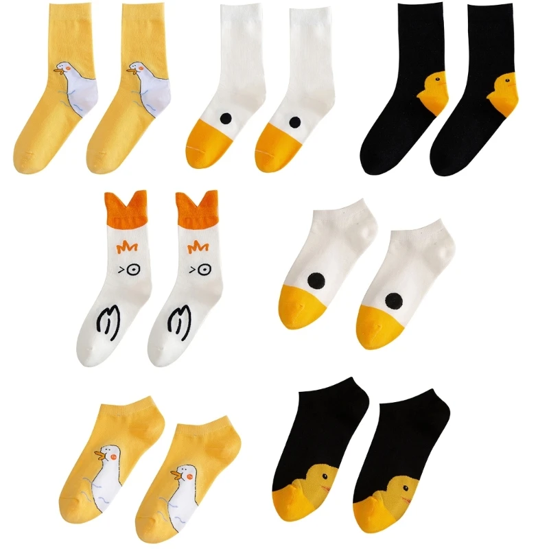 Funny Cartoon Socks Cotton Novelty Dress  Socks Japanese Anime Booties Socks