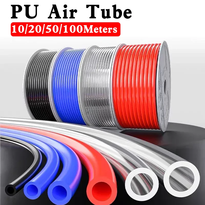 

10m/20m/50m/100meters Pneumatic Air Hose Plastic Tube 4mm 6mm 8mm 10mm 12mm Air Hose Tube Pneumatic Tube Polyurethane Tubing