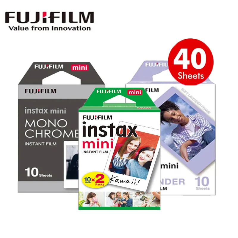 Fujifilm Instax Mini 12 Color Film 10-30 Sheets For Fujifilm Instax Mini Liplay 11 8 9 SE 25 40 90 Evo Camera Instax Mini Film