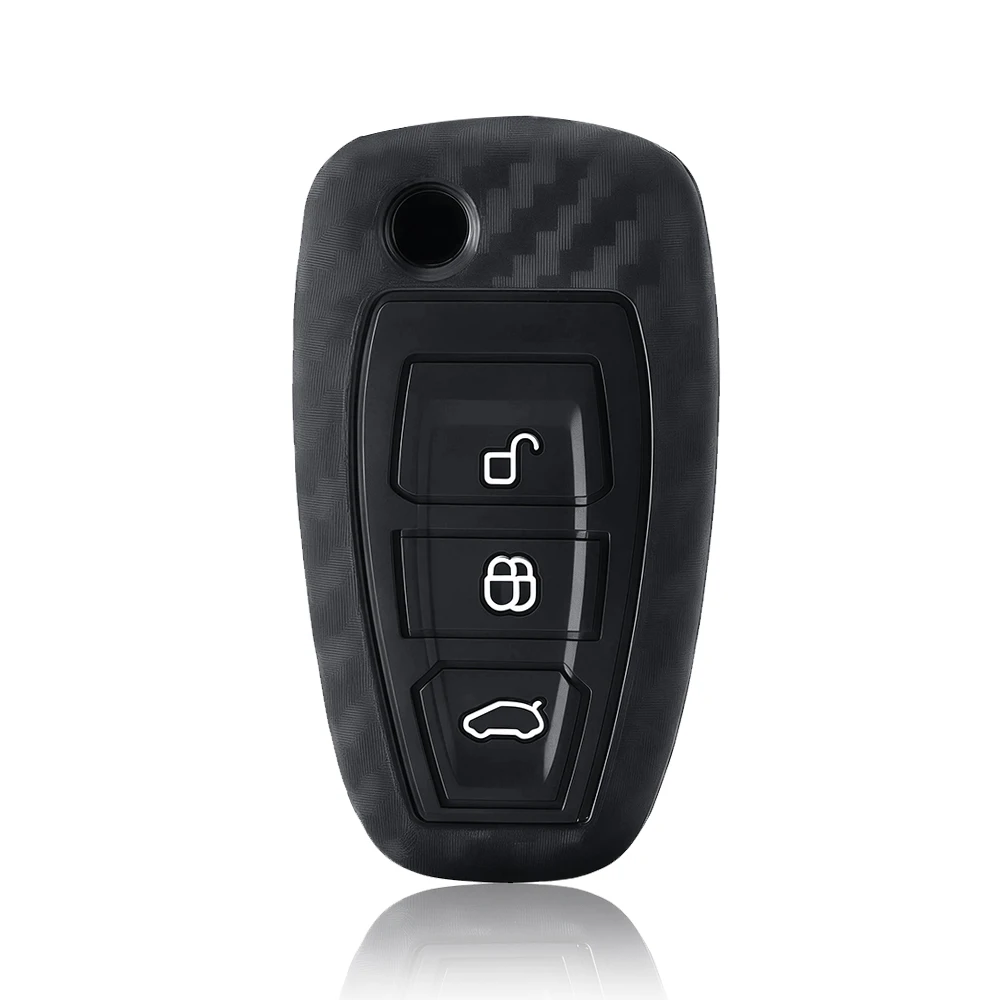 Silicone Car Remote Key Fob Cover Case for Ford Ranger C-Max S-Max Focus MK3 Galaxy Mondeo Transit Tourneo Custom Accessories