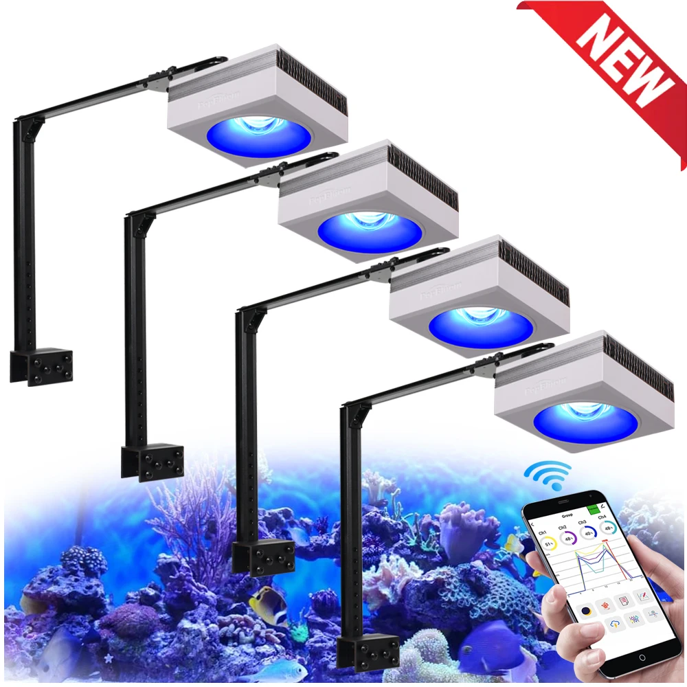NEW PopBloom RL90 WiFi Led Aquarium Light Full Spectrum, Reef