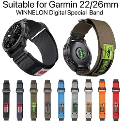 Quick Fit Nylon Strap for Garmin Watch Fenix 8 8X 7 7X 6X Pro/Epix Pro Gen 2 51mm 47mm/Fenix6 5Plus 5XPlus 22mm 26mm Braided Wat