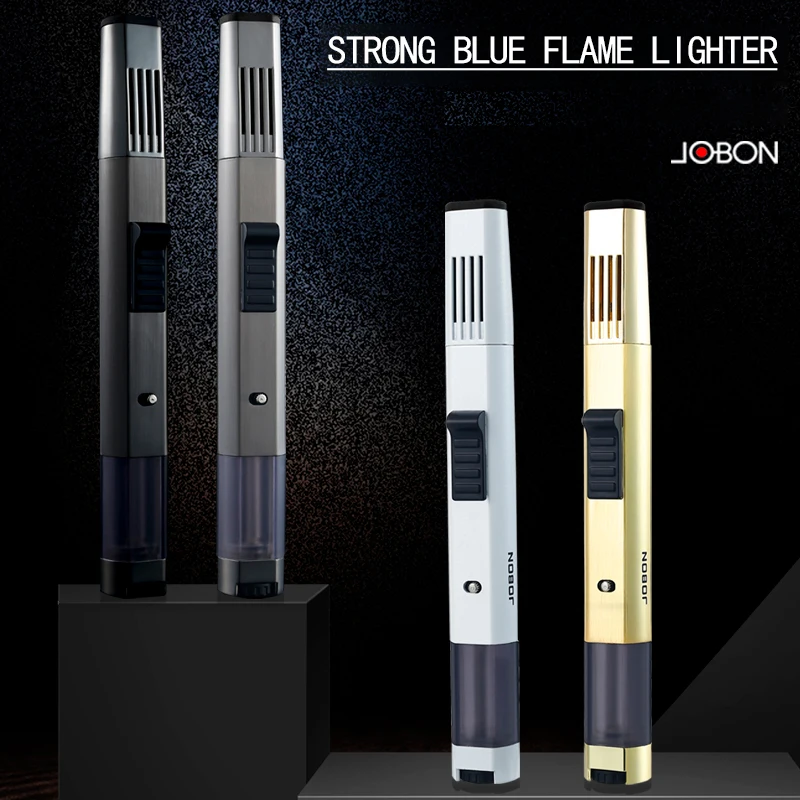 JOBON-Inflatable Creative Visual Gas Lighter, Windproof, Blue Flame, Cigar Pen, Spray Gun, Igniter Lighter