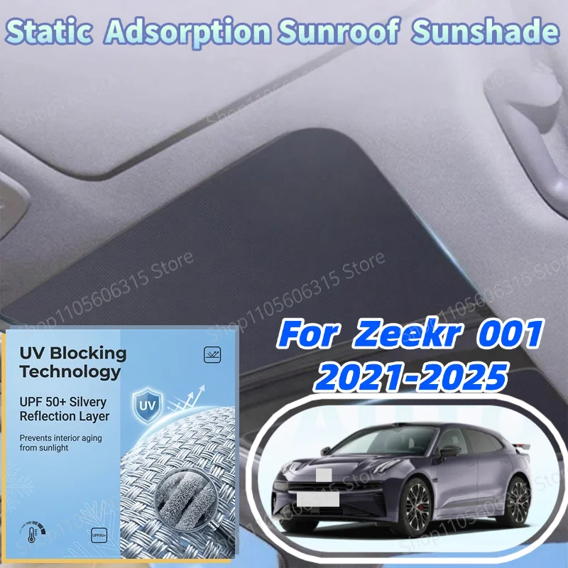 For Zeekr 001 2021-2025 Sunroof Sunshade Skylight Shade Curtain UV Protection Sun Visor Car Accessories