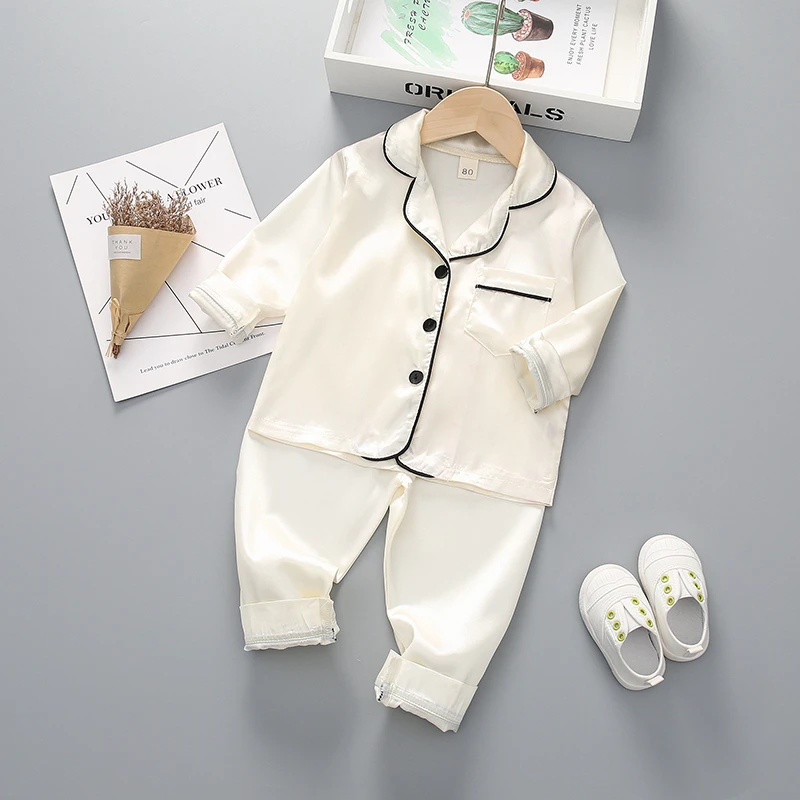 New Spring Autumn Baby Boys Clothes Set Children Pajamas Long Sleeved Shirt Pants 2Pcs/Sets Kids Girls Sleepwear Infant Costume