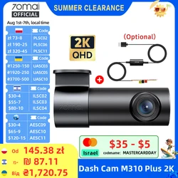 2024 neue 70mai Dash Cam M310 Neue 1296P Nachtsicht F2.0 Blende 70mai M310 Auto DVR 24H Parkplatz Monitor WIFI & App Steuerung