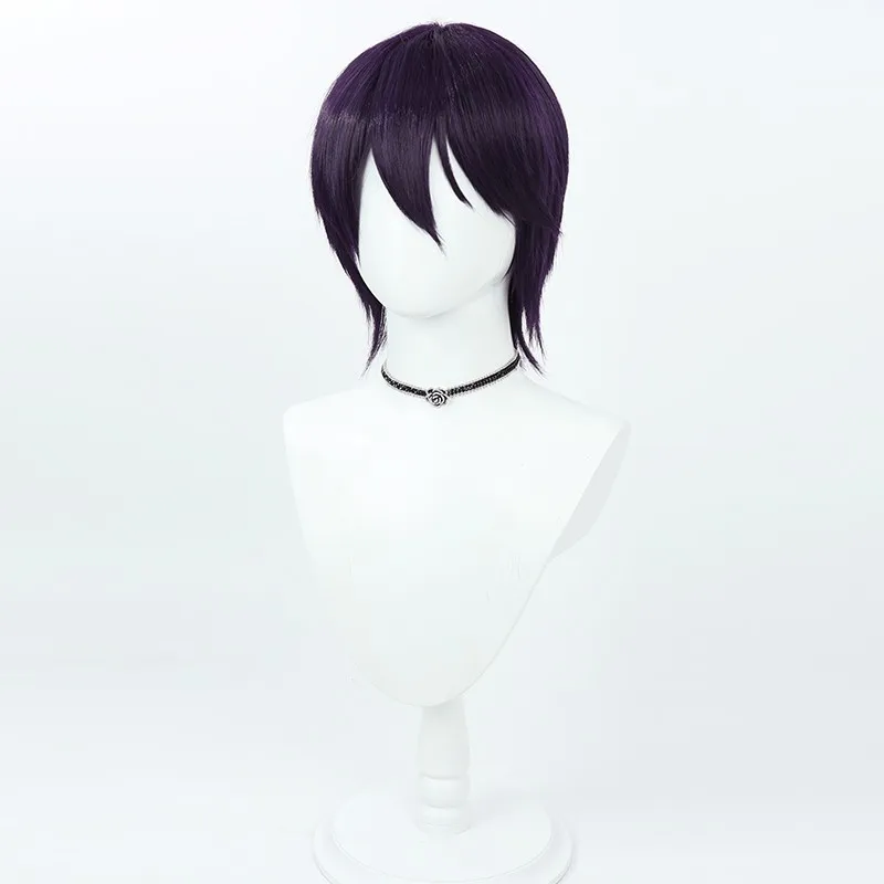 Anime Vtuber Nijisanji Kenmochi Toya Cosplay Wig Halloween Party Prop Synthetic Hair Heat Resistant Fiber + Wig Cap