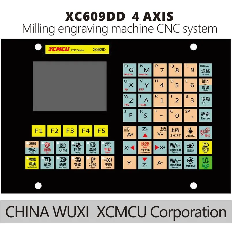 XCMCU XC609DD 4 eksenli CNC denetleyici USB yerine mach3 kontrol MPG tek başına gravür freze yönlendirici step servo motor mach