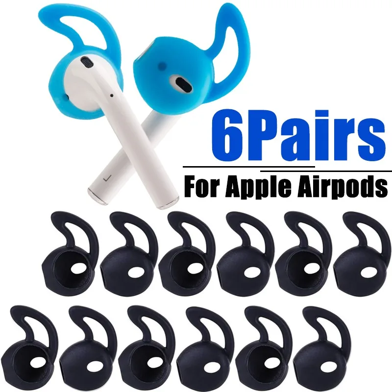 1-6pairs Soft Silicone In-Ear Eartips Case Cover for Apple Airpods 6 7 Plus 6S Earbuds Earphone Cup Ear Hook Headphone Covers