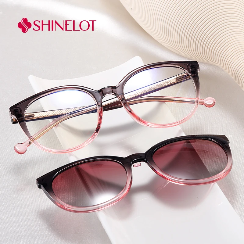 

81091 New Craft Oval Magnetic Clip on Sunglasses Polarization Sun Glasses Female Shades Fashion Vacation Outdoor Eyewear
