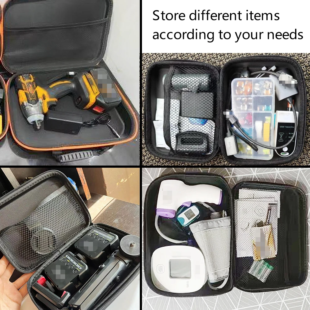 EVA-Aufbewahrungsbox, Werkzeugkoffer in verschiedenen Größen, individuelles Logo, Reise-Reißverschlusstasche, stoßfeste Schutztaschen mit Schaumstoff für Kopfhörerzubehör – Detail 8