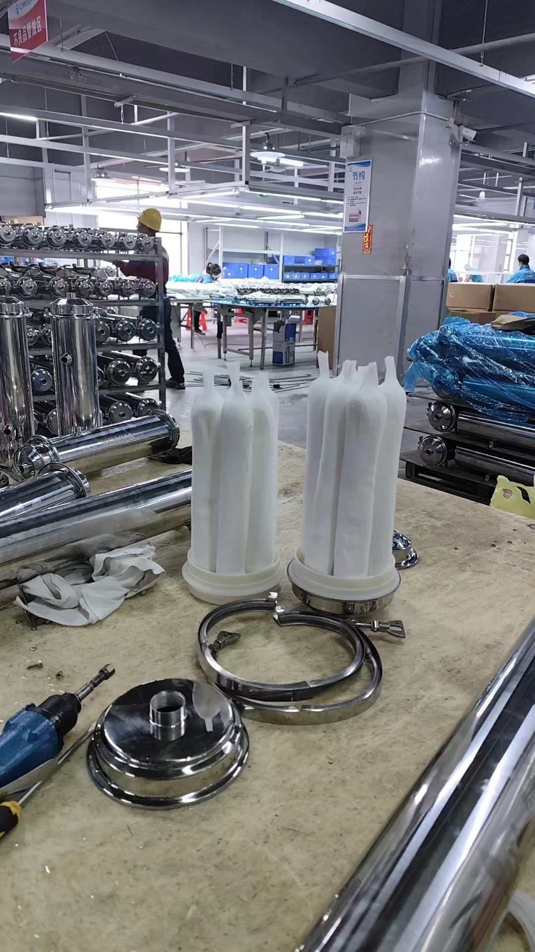 8000L Hollow PVDF Materiał Włókno MBR Membrana Kurtyna Styl System filtracji wody Wkład filtra z blokiem węglowym